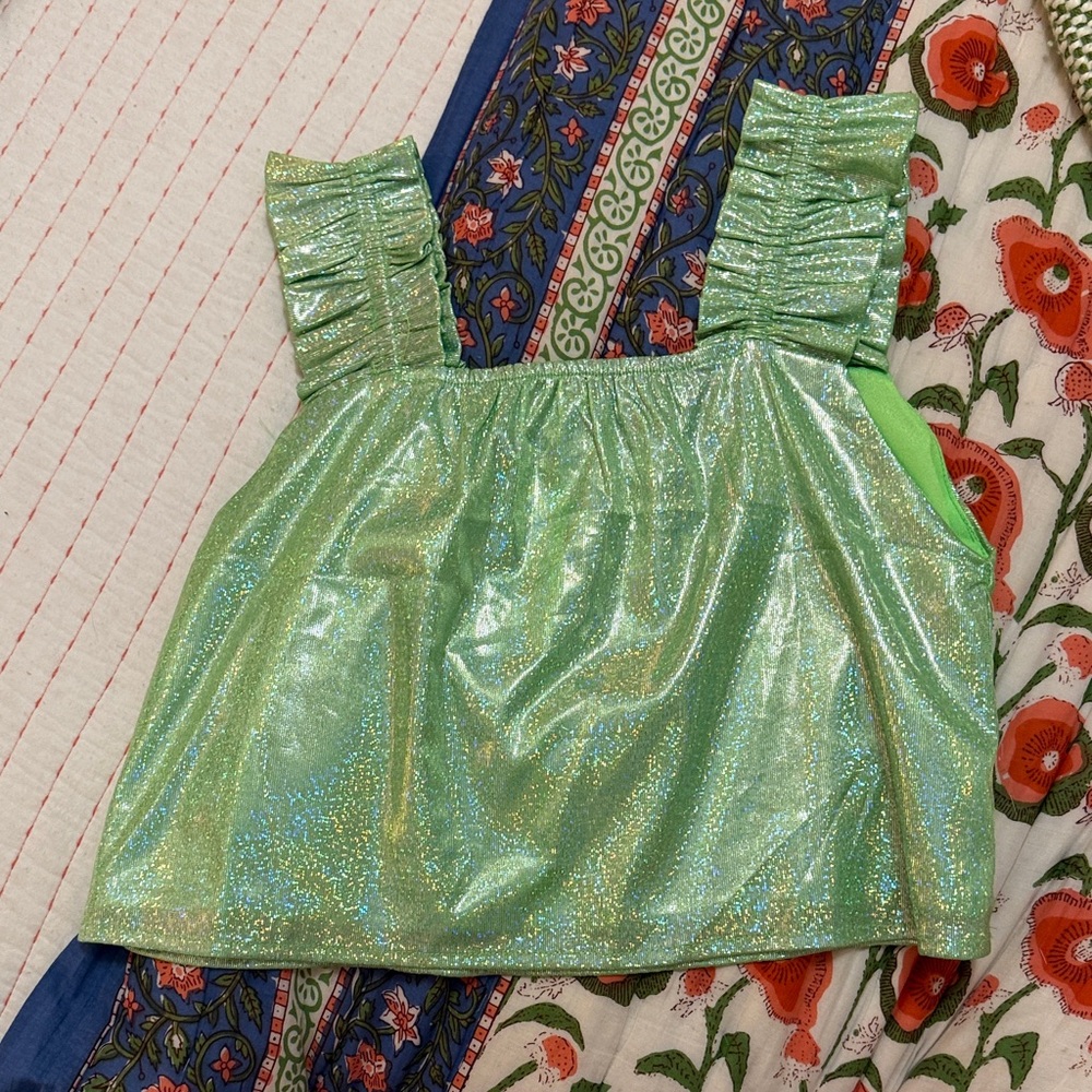 Sparkly Green Kids Top